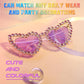 商品图片 6 | B0CDXC8YD5 | FEISEDY Heart Shaped Sunglasses for Women, Trendy Diamond Love Eyeglasses Fashion, Crystal Trim Jeweled Frame Party B2318
