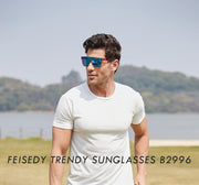 ÉÌƷͼƬ 116 | B0B2836HD6 | FEISEDY Sunglasses for Women Men, Fashion Mirrored Single Lens Shades