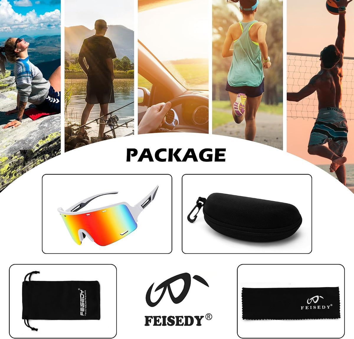 ÉÌƷͼƬ 8 | B0C6M24X4M | FEISEDY Sports Sunglasses Cycling Glasses Baseball Glasses for Youth Teens UV400 Protection B2974
