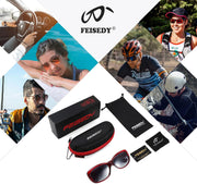 ÉÌƷͼƬ 13 | B094CJFYW6 | FEISEDY Vintage Square Polarized Sunglasses for Women Men Havana Thick Wrap Around Sun Glasses UV400 B2703