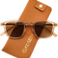 Clear Brown/Light Brown / 45 Millimeters | B0FHJQNC8R | FEISEDY Retro Square Sunglasses Women Men Vintage Trendy Shades UV400 Protection B0306