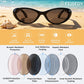商品图片 6 | B0H6WC71MZ | FEISEDY Retro Oval Polarized Sunglasses for Women Cat Eye TR90 Shades B0460