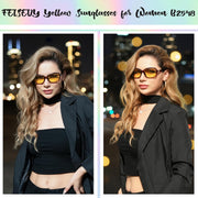 ÉÌƷͼƬ 43 | B081YY5RM3 | FEISEDY Classic Womens Night Glasses Driving Anti Glare Wrap Around Yellow Sunglasses B2548