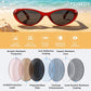 商品图片 20 | B0H6WC71MZ | FEISEDY Retro Oval Polarized Sunglasses for Women Cat Eye TR90 Shades B0460