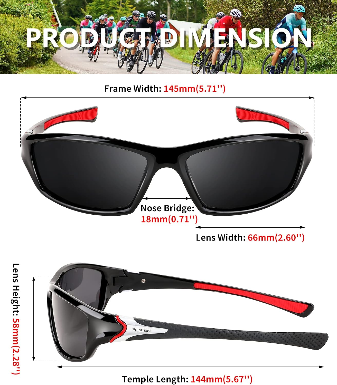 商品图片 34 | B09CT4VMCM | FEISEDY Classic Men Polarized Sports Sunglasses Night Driving Yellow Lenses Cycling Fishing Driving Glasses B2674