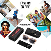 ÉÌƷͼƬ 13 | B0CWH35L5W | FEISEDY Square Fashion Sunglasses for Men Women Trendy Chunky Rectangle Sun Glasses Designer Style Shades B0107