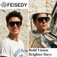 商品图片 24 | B0H1WK6BZT | FEISEDY Retro Aviator Polarized Sunglasses Men Women Trendy Square B0433