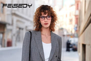 ÉÌƷͼƬ 9 | B0DNFH17R9 | FEISEDY Rectangular Blue Light Blocking Glasses for Women Men Vintage Stylish Computer Glasses Fake Nerd Eyewear Frame B0266