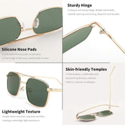 ÉÌƷͼƬ 43 | B09GKB6G1G | FEISEDY Fashion Square Aviator Sunglasses Women Men Trendy Retro Metal Frame Sun Glasses Candy Color Lens B1036