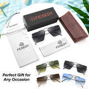 商品图片 6 | B0HFJXV98G | FEISEDY Rimless Aviator Sunglasses for Women Men Luxury UV400 Shades