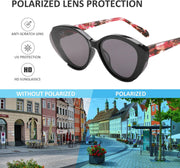 ÉÌƷͼƬ 17 | B0D6YJVTMS | FEISEDY Retro Polarized Cat Eye Sunglasses Women Trendy Mirrored Classic Designer Sunglasses UV Protection B0197