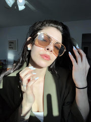 ÉÌƷͼƬ 64 | B0B3XKHTR1 | FEISEDY Retro Square Aviator Sunglasses Women Men 70s Vintage Trendy Plastic Frame Sun Glasses B2835