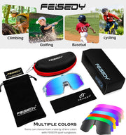 ÉÌƷͼƬ 56 | B0D73JNPNN | FEISEDY Kids Sunglasses Polarized Youth Baseball Sunglasses Sports Cycling Glasses for Boys Girls Age 4-8 B0183