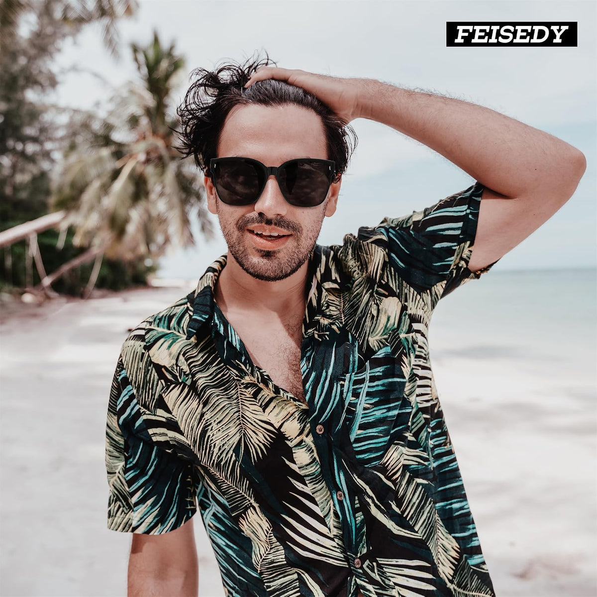 ÉÌƷͼƬ 2 | B0D9N67YQ7 | FEISEDY Folding Polarized Fit Over Glasses Sunglasses for Women Men Lightweight Foldable Sunglasses Over Glasses B0218