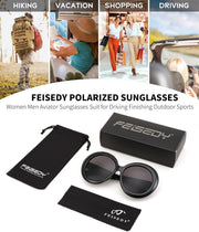 ÉÌƷͼƬ 7 | B0C7ZVD4MD | FEISEDY Oval Oversized Trendy Sunglasses Women Men Stylish Retro Big Frame Vacation Sun Glasees UV400 Protection B0017