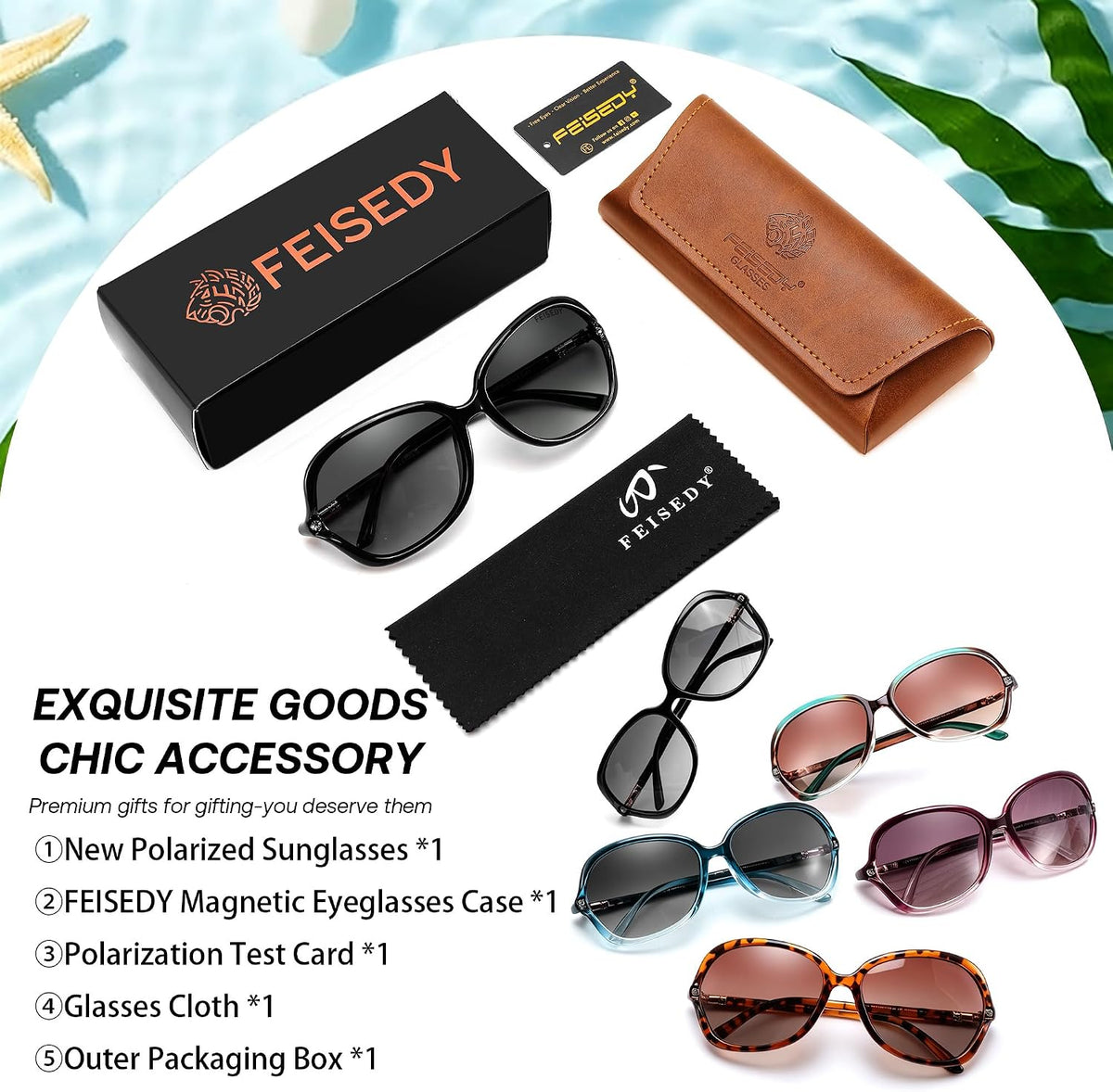 ÉÌƷͼƬ 28 | B0H8N71P98 | FEISEDY Fashion Polarized Sunglasses for Women Butterfly UV400 B0424