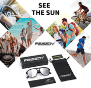 ÉÌƷͼƬ 14 | B0CWTR5T38 | FEISEDY Polarized Aviator Sunglasses for Men Women Lightweight TR Frame Double Bridge Square Pilot Sun Glasses Shades B0120