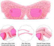 ÉÌƷͼƬ 71 | B09PN9V5N6 | FEISEDY Sunglasses Women Plush Fuzzy Soft Velvet Party Masquerade B2877