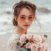 ÉÌƷͼƬ 10 | B0DRYKH1MV | FEISEDY Classic Trendy Oval Sunglasses Women Men Cute Small Shade Metal Frame Sunnies B0264