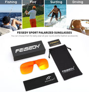 ÉÌƷͼƬ 15 | B0CWTZ9491 | FEISEDY Fashion Polarized Sunglasses Oversized One Piece Reflective Lens Sports Sun Glasses B0122