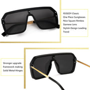 ÉÌƷͼƬ 20 | B0854JYPB2 | FEISEDY Classic Siamese One Piece Sunglasses Nice Rimless Stylish Retro Design for Women Men B2574