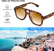 ÉÌƷͼƬ 81 | B09KV1MSHN | FEISEDY Aviator Sunglasses For Women Men Square Chunky Trendy Eyewear B2846