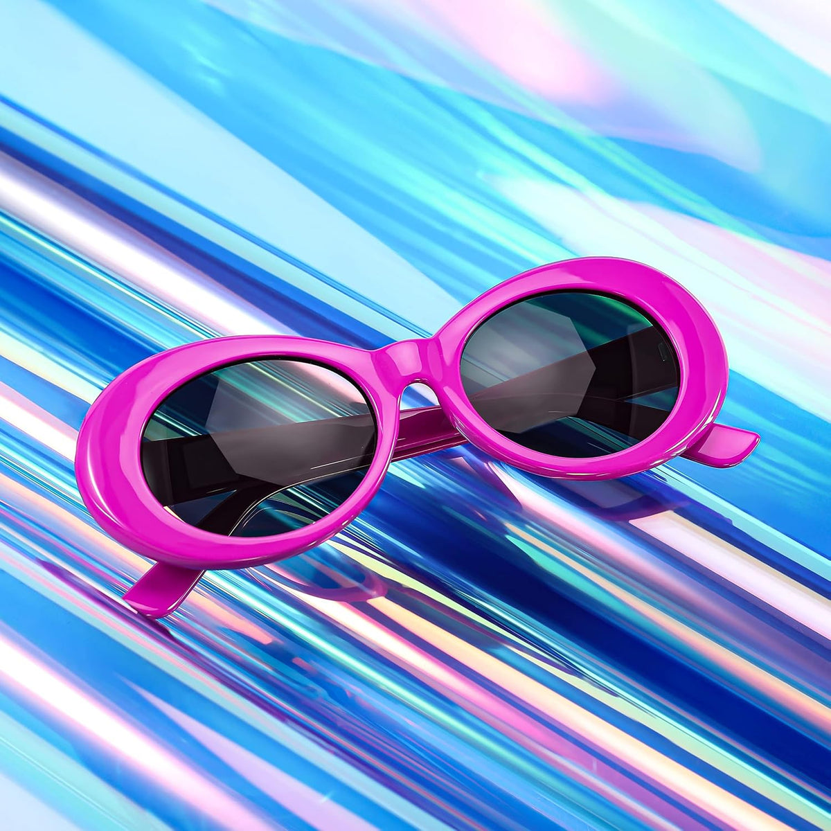 ÉÌƷͼƬ 38 | B074H8KFSZ | FEISEDY Sunglasses White Oval Clout Goggles for Women Men Retro Round Trendy Rimmed Clueless Costume Frame B2253