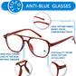 商品图片 36 | B0CY2LFJP7 | FEISEDY Blue Light Blocking Glasses Women Men Square Computer Lightweight Pilot Glasses Anti Eyestrain & UV Glare B0141