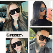 ÉÌƷͼƬ 16 | B0854JYPB2 | FEISEDY Classic Siamese One Piece Sunglasses Nice Rimless Stylish Retro Design for Women Men B2574