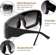 ÉÌƷͼƬ 19 | B09YHJ846J | FEISEDY Square Diamond Sunglasses for Women Retro Fashion Shiny Rhinestone Sun Glasses B2916