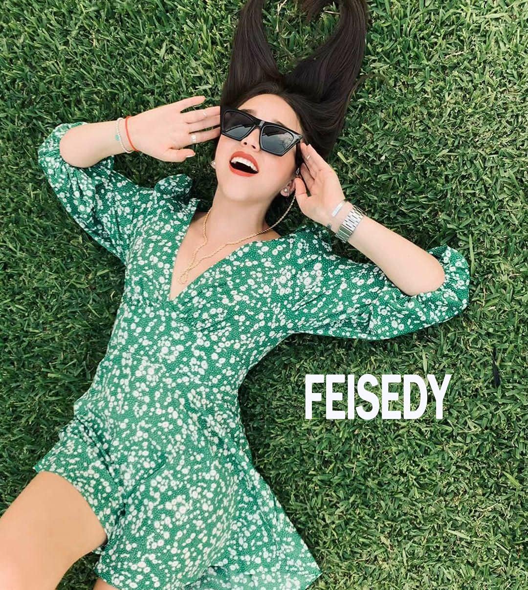 商品图片 18 | B0C5378735 | FEISEDY Vintage Square Cat Eye Sunglasses Women Trendy Cateye Sunglasses B2473