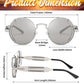商品图片 31 | B0BD4MSMZQ | FEISEDY Aviator Sunglasses for Men Women Steampunk Round Metal Frame B2351