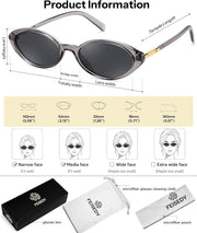 ÉÌƷͼƬ 30 | B0H2VP4ZBG | FEISEDY Oval Cat Eye Sunglasses for Women, 90s Narrow Y2K Shades B0435