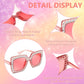 商品图片 18 | B0CFHLB4YT | FEISEDY Kids Sunglasses for Girls Oversized Square Sparkling Party Sun Glasses Lightweight Fashion Shades B0053