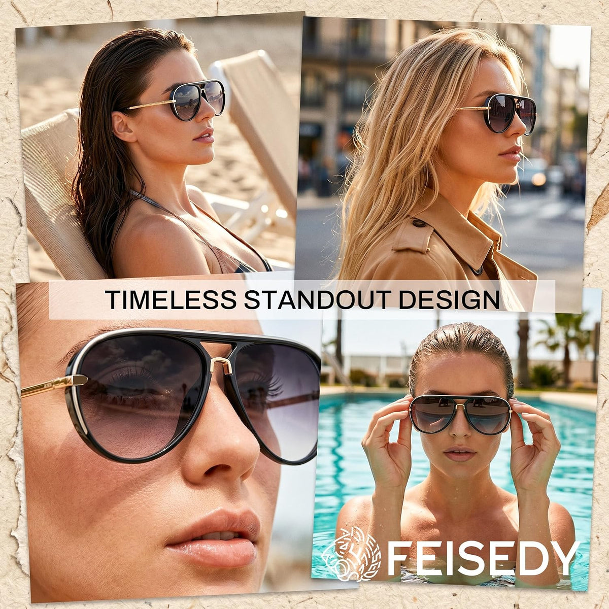 ÉÌƷͼƬ 37 | B0GYVVZBQM | FEISEDY Classic Aviator Sunglasses UV400 Protection for Women Men B0461