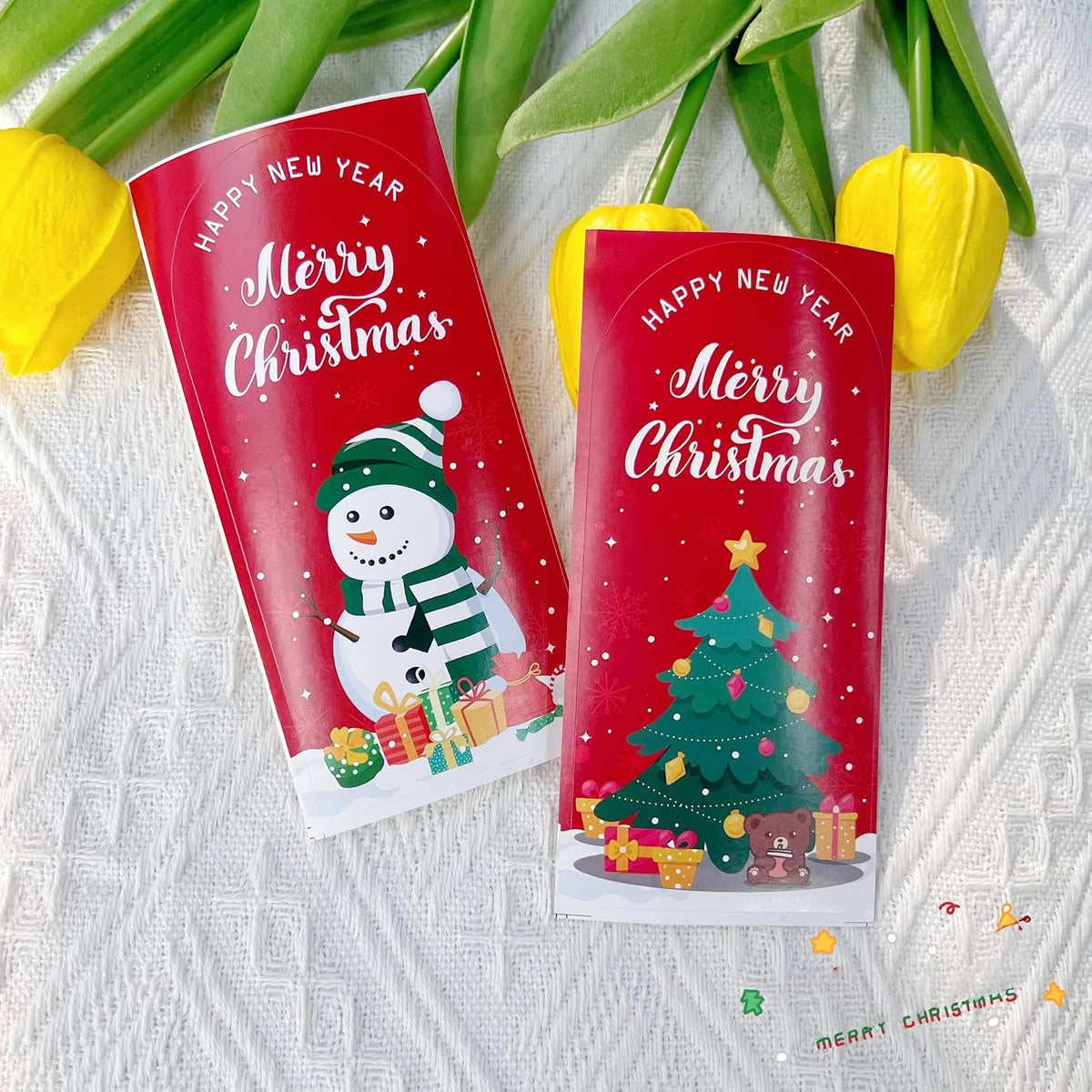 商品图片 3 | B0FXX35T47 | 50 Pcs Christmas Gift Box Sealing Sticker - Christmas Labels Sealing Sticker Gift Wrapping Adhesive Tags
