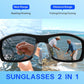 商品图片 4 | B0FGJCLQD6 | FEISEDY 2 Pack Bifocal Reader Sunglasses for Men Wrap Around Design Sun Readers Sports/Outdoor/Driving/Fishing B0303