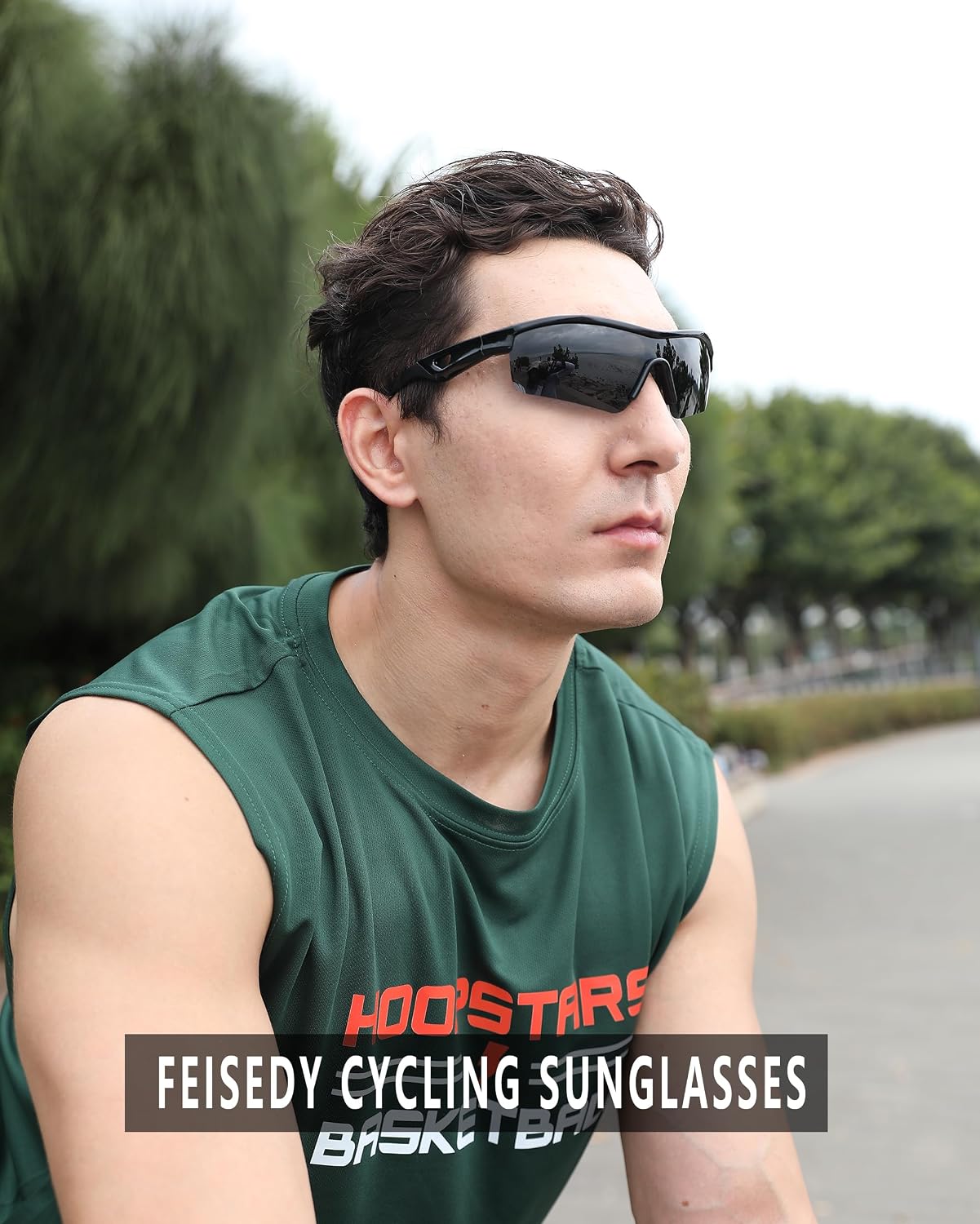 商品图片 17 | B0C7189J4Z | FEISEDY Men Sunglasses, Polarized Cycling Sunglasses, UV400 Sports Baseball Running Fishing Hiking Shades B2372