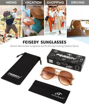 ÉÌƷͼƬ 7 | B0C27PGFFJ | FEISEDY Retro Aviator Sunglasses Women Men Classic Square Shades Trendy Sun Glasses UV400 Protection B2394