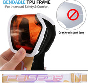 商品图片 10 | B0CHF64BPK | FEISEDY Kids Ski Goggles,Snowboard Goggles for Boys Girl Youth,OTG Anti Fog UV Protection Snow Goggles B0019