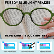 ÉÌƷͼƬ 3 | B0FR9T1TCC | FEISEDY Vintage Oval Blue Light Reading Glasses for Women, Stylish Lightweight 90s Reader B0327
