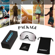 ÉÌƷͼƬ 36 | B0B45K1FS2 | FEISEDY Cycling Glasses Men Women Sport Sunglasses 80s ski Goggles Driving Fishing Biking Sunglasses UV Protection B2944
