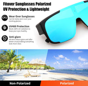 ÉÌƷͼƬ 10 | B0FY37CX2V | FEISEDY Polarized Fit Over Glasses Sunglasses for Men Women, Sports Wrap Around for Driving Cycling Fishing B0315