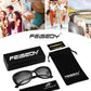 商品图片 35 | B0D2RBKKPD | FEISEDY Polarized Women Sunglasses Retro Shades Photochromic Lens Sparkling Crystal Sunglasses UV400 Protection B0144