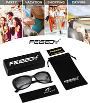 ÉÌƷͼƬ 35 | B0D2RBKKPD | FEISEDY Polarized Women Sunglasses Retro Shades Photochromic Lens Sparkling Crystal Sunglasses UV400 Protection B0144