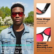 ÉÌƷͼƬ 22 | B0GK2PTMMH | FEISEDY Orange/Red Classic Blue Light Blocking Glasses for Women Men B0339