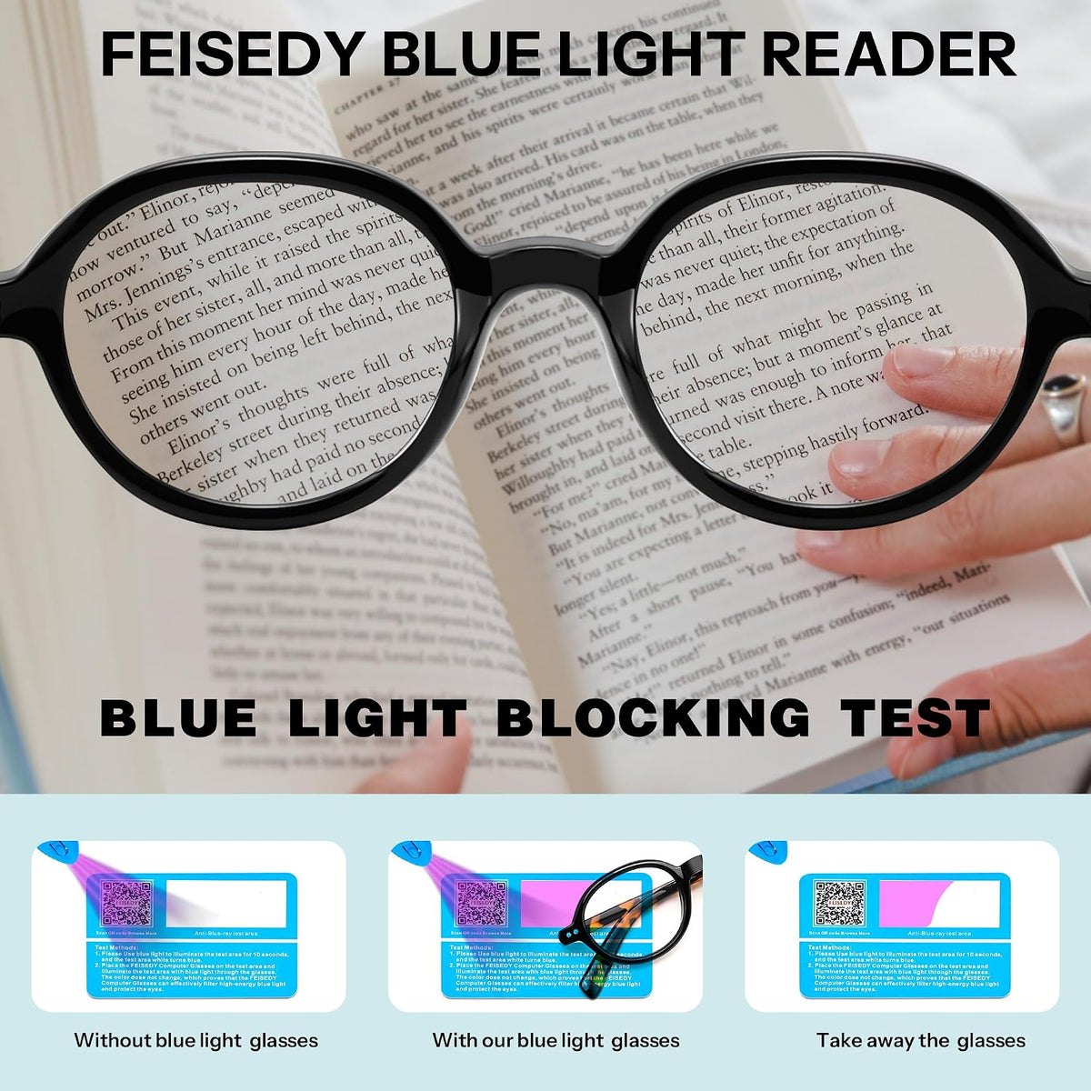 ÉÌƷͼƬ 10 | B0FR9T1TCC | FEISEDY Vintage Oval Blue Light Reading Glasses for Women, Stylish Lightweight 90s Reader B0327