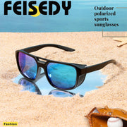 ÉÌƷͼƬ 22 | B0FV3CK7PF | FEISEDY Polarized Sunglasses Men Women Side Shield Goggles Retro Pilot Square Steampunk Fishing Sun Glasses B0348