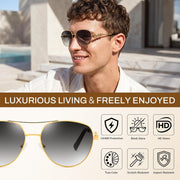 ÉÌƷͼƬ 19 | B0H4QPVJY6 | FEISEDY Retro Aviator Sunglasses for Women Men UV400 Shades B0409