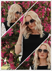 ÉÌƷͼƬ 7 | B08SJ7XN69 | FEISEDY Womens Cute Sunglasses Oversized Butterfly X Shape Design Cateye Lady Sunglasses B2738